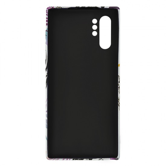 Samsung Note 10 Plus Silicone Case with Picture White Leaves 
