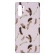 Samsung Note 10 Plus Silicone Case with Picture Pink Feathers 