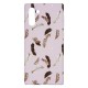 Samsung Note 10 Silicone Case with Picture Pink Feathers 