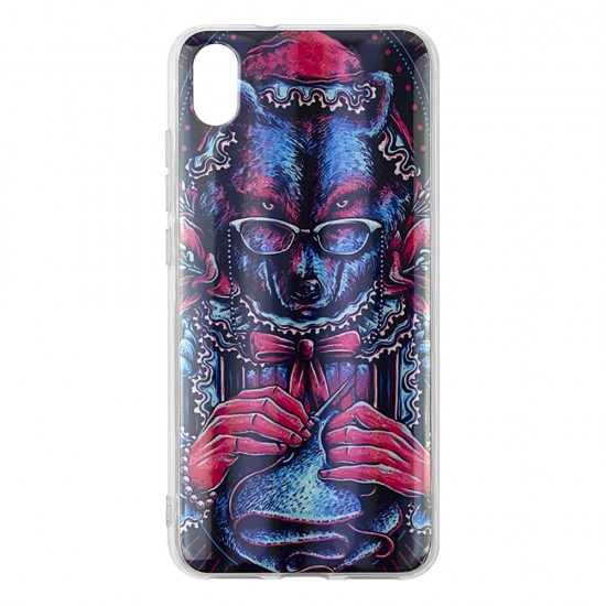 Xiaomi Redmi 7A Silicone + PC Case with Picture Wolf Xiaomi Redmi 7A Silicone + PC Case with Picture Wolf