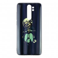 Xiaomi Redmi Note 8 Pro Silicone + PC Case with Picture Skeleton 