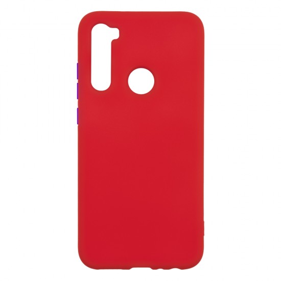 Xiaomi Redmi Note 8 Silicone Soft Touch Case Colored Buttons Red Xiaomi Redmi Note 8 Silicone Soft Touch Case Colored Buttons Red