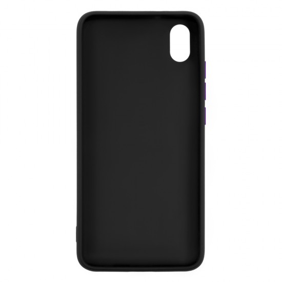 Xiaomi Redmi 7A Silicone Soft Touch Case Colored Buttons Black Xiaomi Redmi 7A Silicone Soft Touch Case Colored Buttons Black